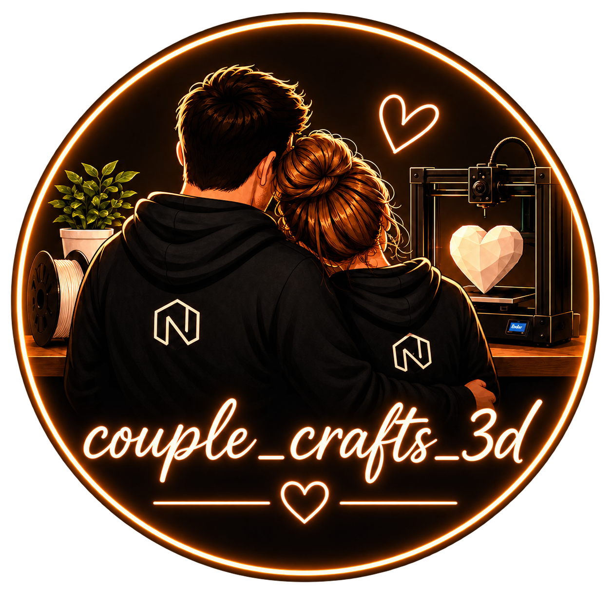 Couple Crafts 3D Logo
